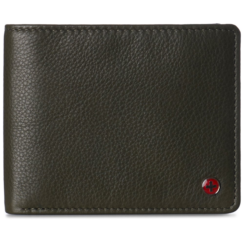 Men's Leather RFID Bifold Wallet 2 ID Windows & Divided Bill Section