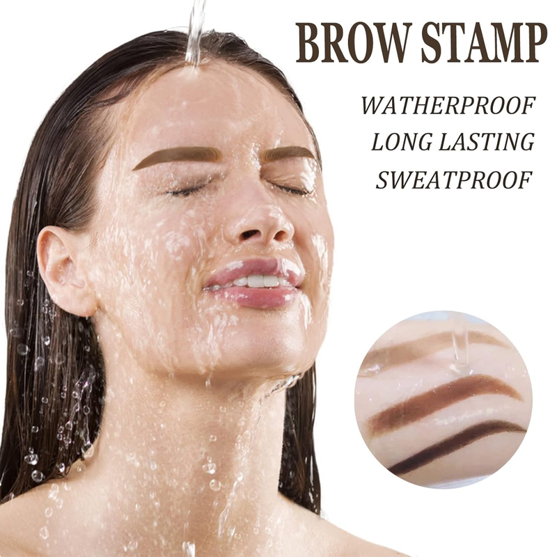 Eyebrow Stamp Pomade Waterproof Stencil Kit 