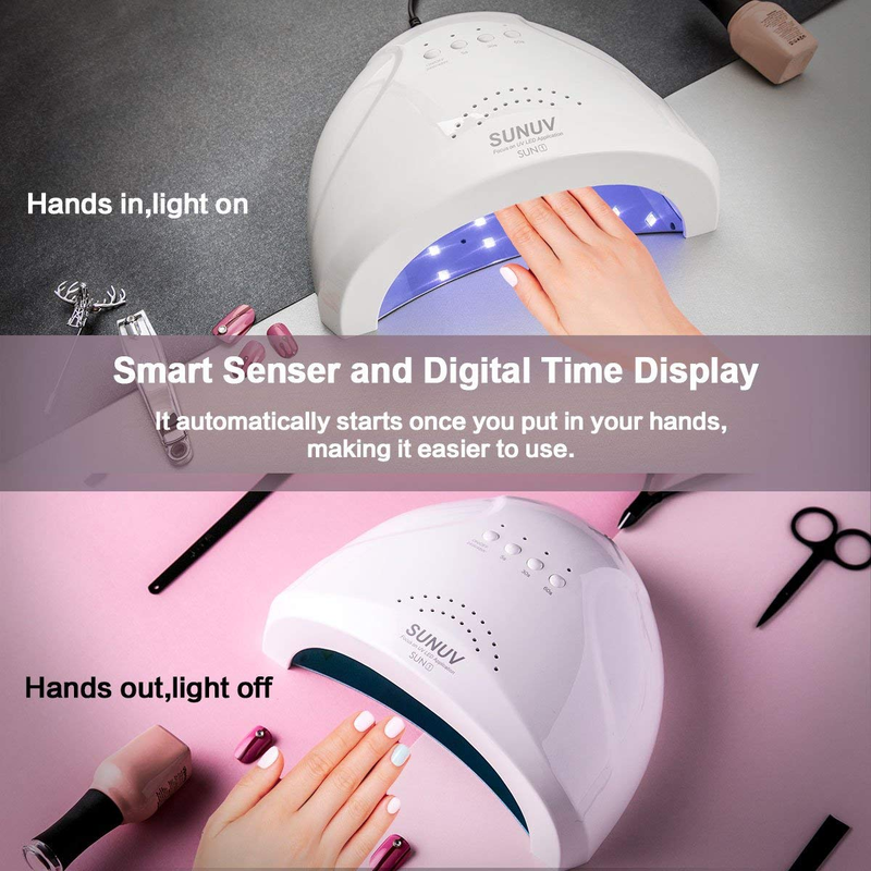 UV LED Nail Lamp - 8W UV Dryer with 3 Timers