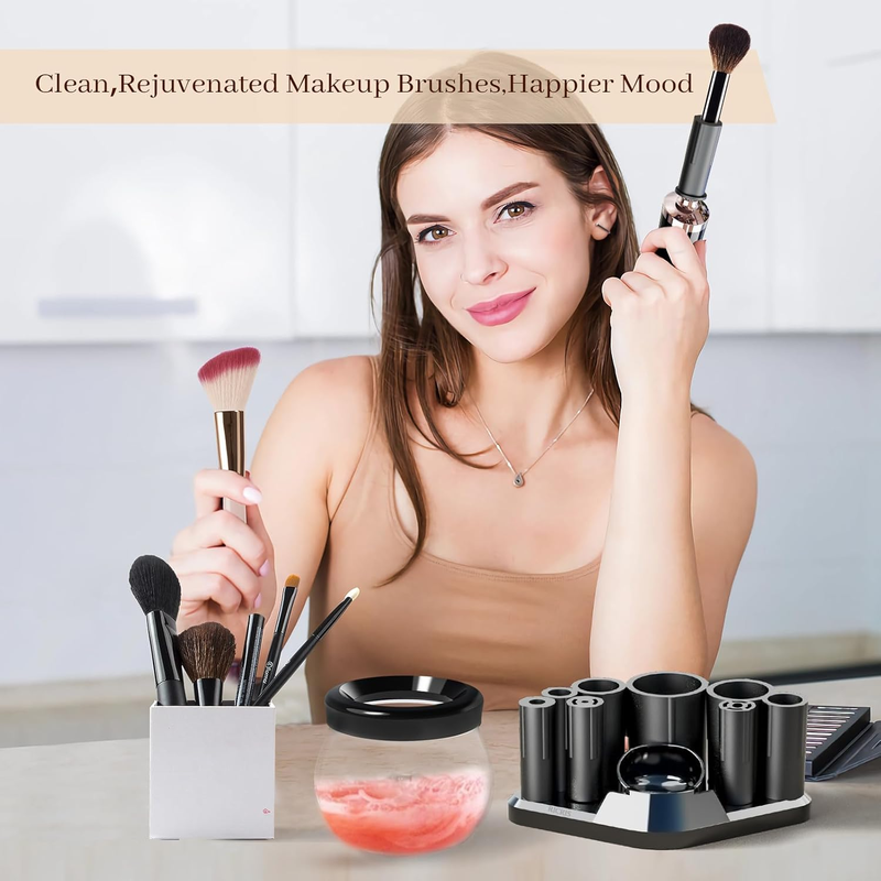 Electric Makeup Brush Cleaner Machine - Ultra Fast USB Make up Brush Washer and Dryer 