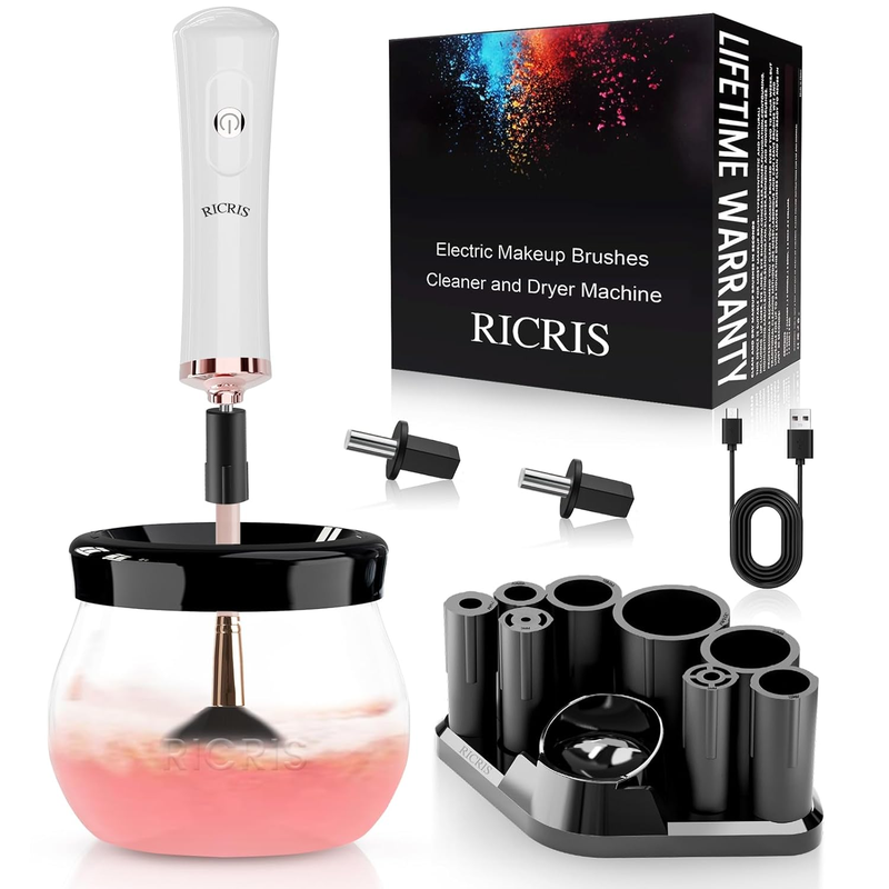 Electric Makeup Brush Cleaner Machine - Ultra Fast USB Make up Brush Washer and Dryer 