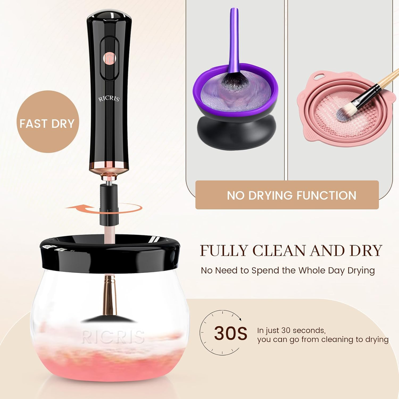 Electric Makeup Brush Cleaner Machine - Ultra Fast USB Make up Brush Washer and Dryer 