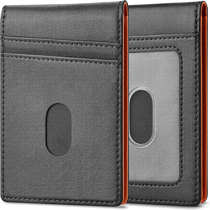 Men's Premium Microfiber Leather Bifold Wallet with ID Window & RFID Blocking with Gift Box