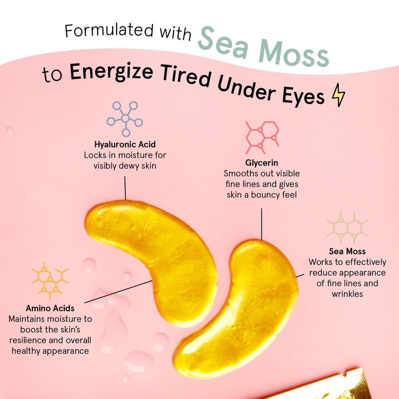 Gel Under Eye Patches - Reduce Dark Circles, Puffy Eyes, Undereye Bags, Wrinkles