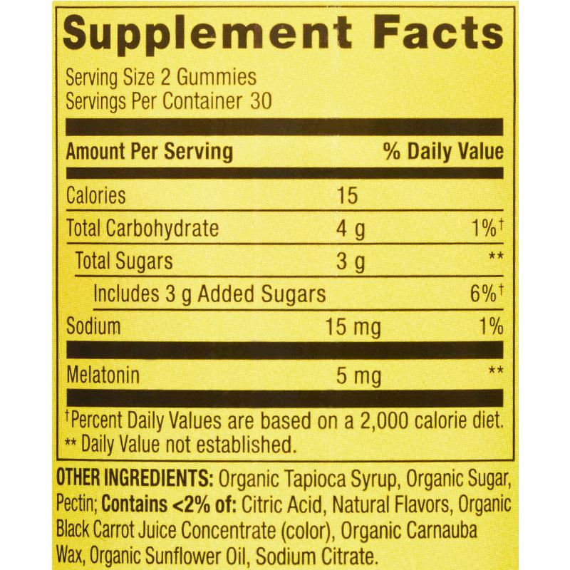 Spring Valley Melatonin Pectin Dietary Supplement Gummies, Strawberry, 5 mg