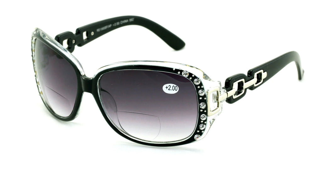 Women's Oversized Rhinestones Reading Sunglasses