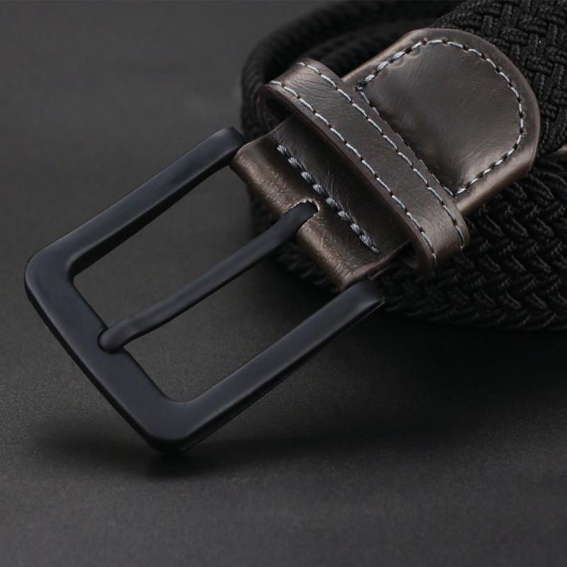 2 Pack Set of Men's Belts with Leather Tips