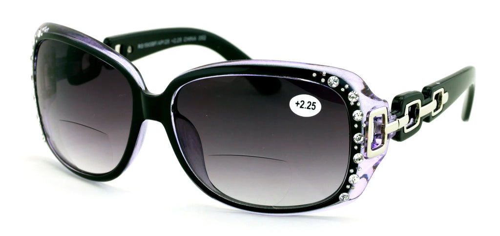 Women's Oversized Rhinestones Reading Sunglasses