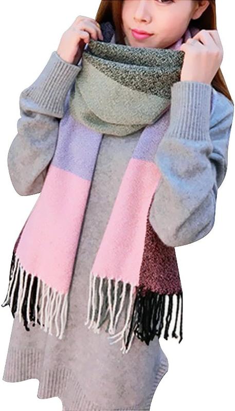  Women's Scarf - Long Plaid Warm Lattice Scarves