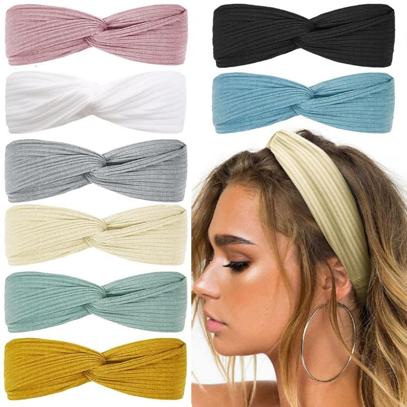 8 Pack Women's Headbands with Twist Knotted Style