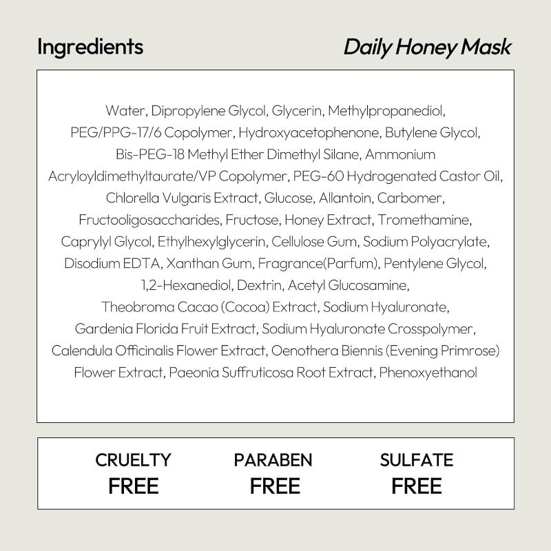 5 Pack Daily Face Mask with Hyaluronic Acid and Antioxidants