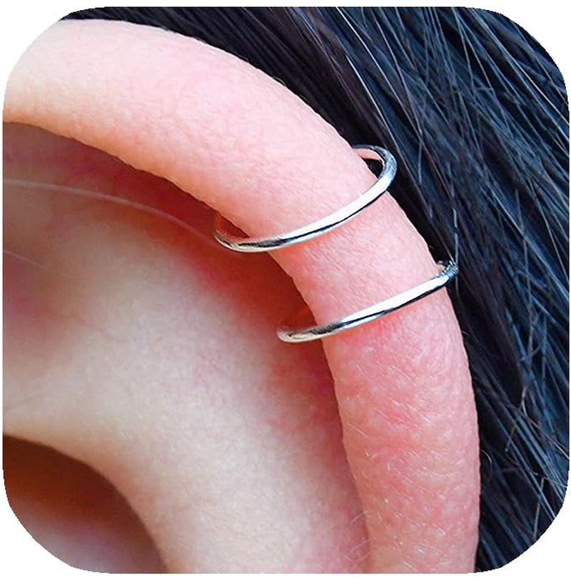 Small Hoop Earrings for Cartilage Nose, Tiny & Thin 