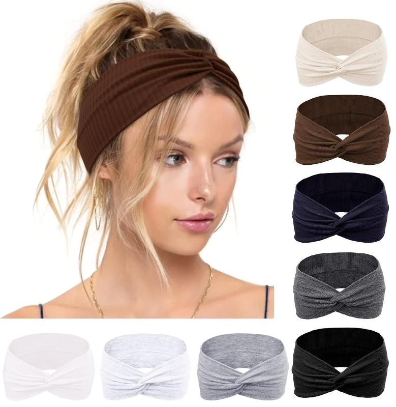 8 Pack Women's Headbands with Twist Knotted Style