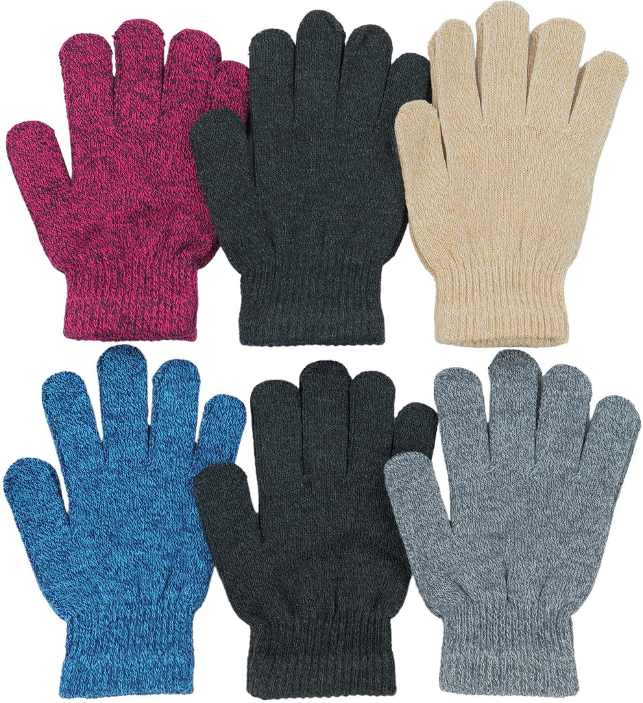 Pack of 6 Assorted Plush Magic Gloves - One Size