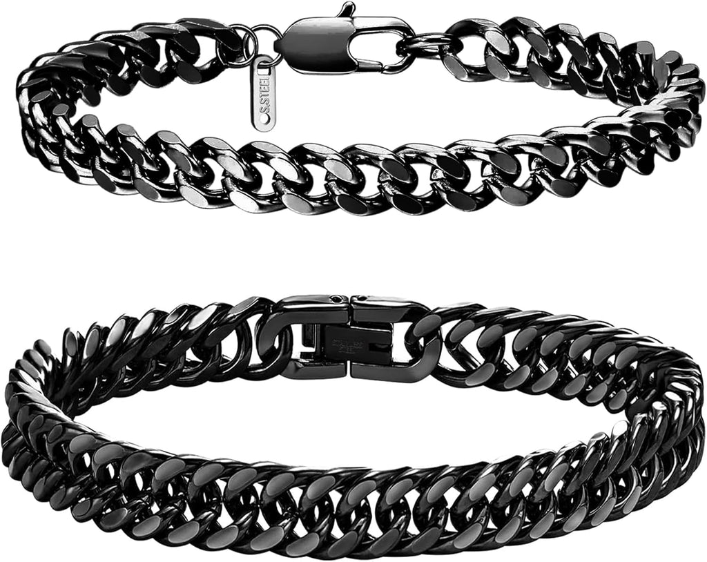 Men's 4 Bracelet Set -Stainless Steel