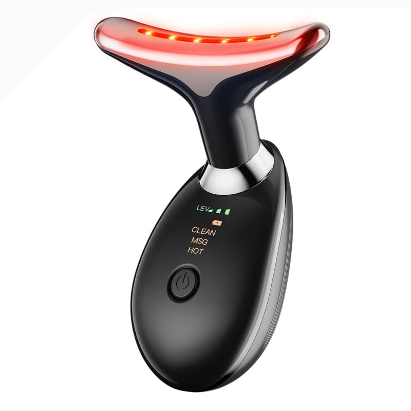 Neck and Face Massager with 3 Color Modes, Vibration Face Sculpting Tool 