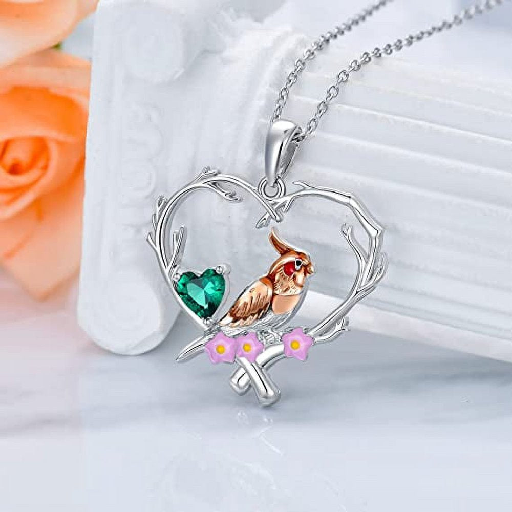 Robin Bird Pendant Necklace 925 Sterling Silver Cute Bird Necklace Anniversary Jewelry Gifts for Women Girls Friend Mom Birthday