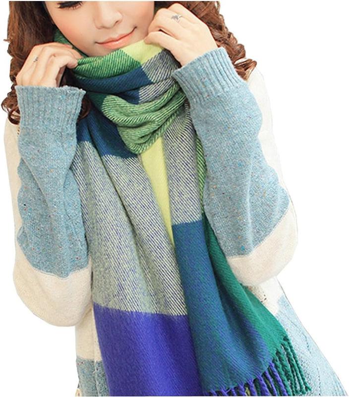  Women's Scarf - Long Plaid Warm Lattice Scarves