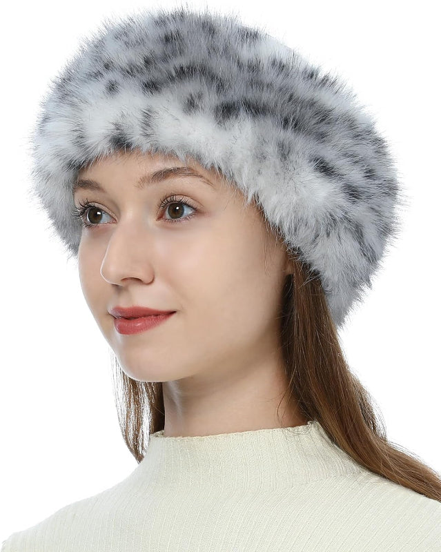 Faux Fur Headband with Stretch Women'S Winter Earwarmer Earmuff