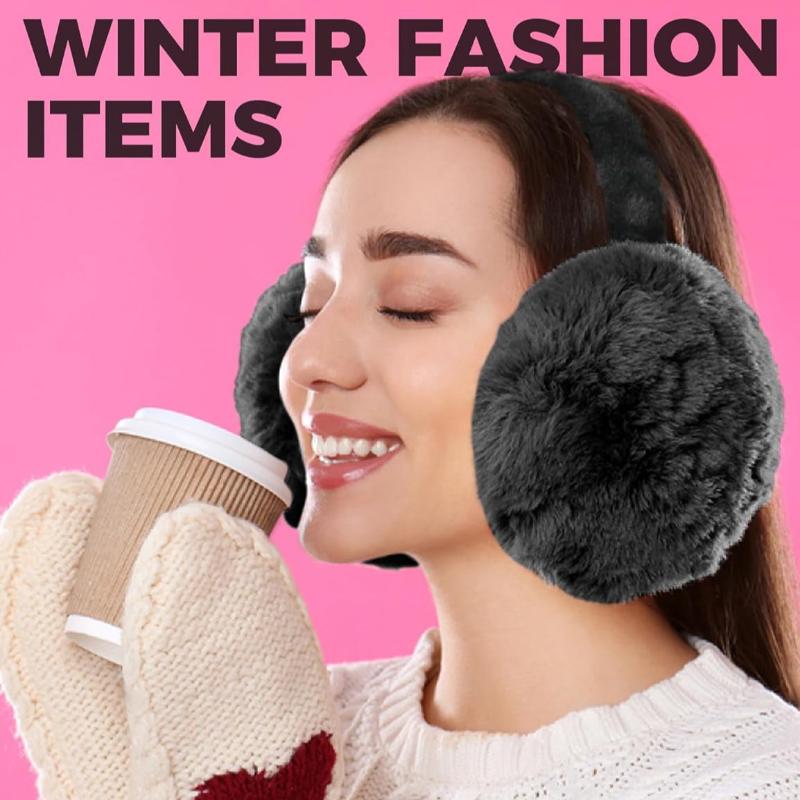  Cold Weather Fluffy Ear Warmers Headband 