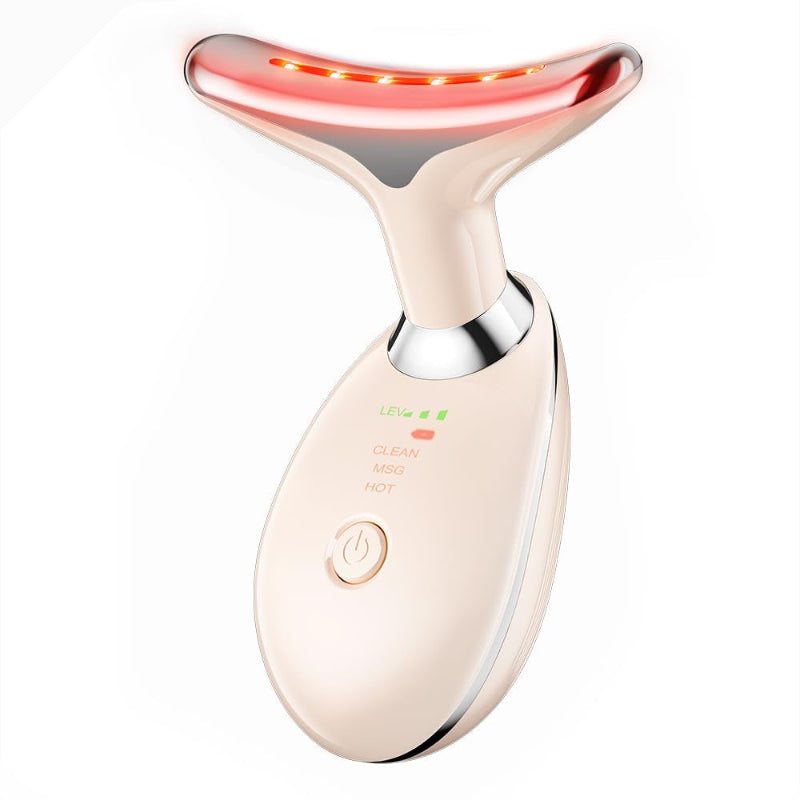 Neck and Face Massager with 3 Color Modes, Vibration Face Sculpting Tool 