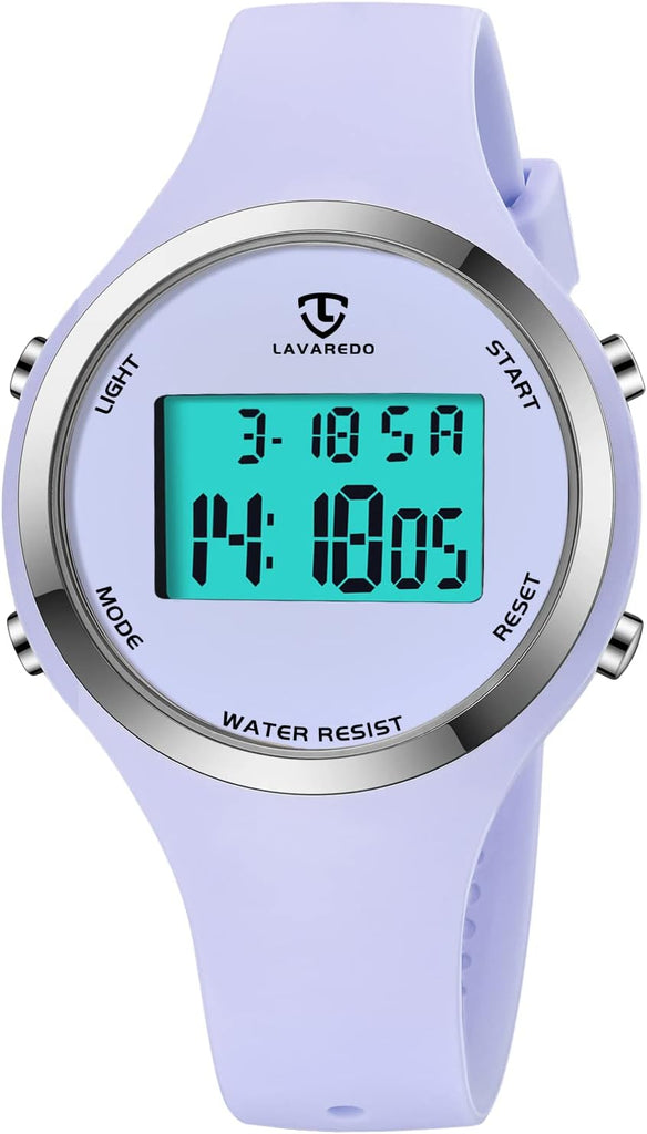 Digital Sport Watch - 3ATM Waterproof Wrist Watch with Alarm Clock