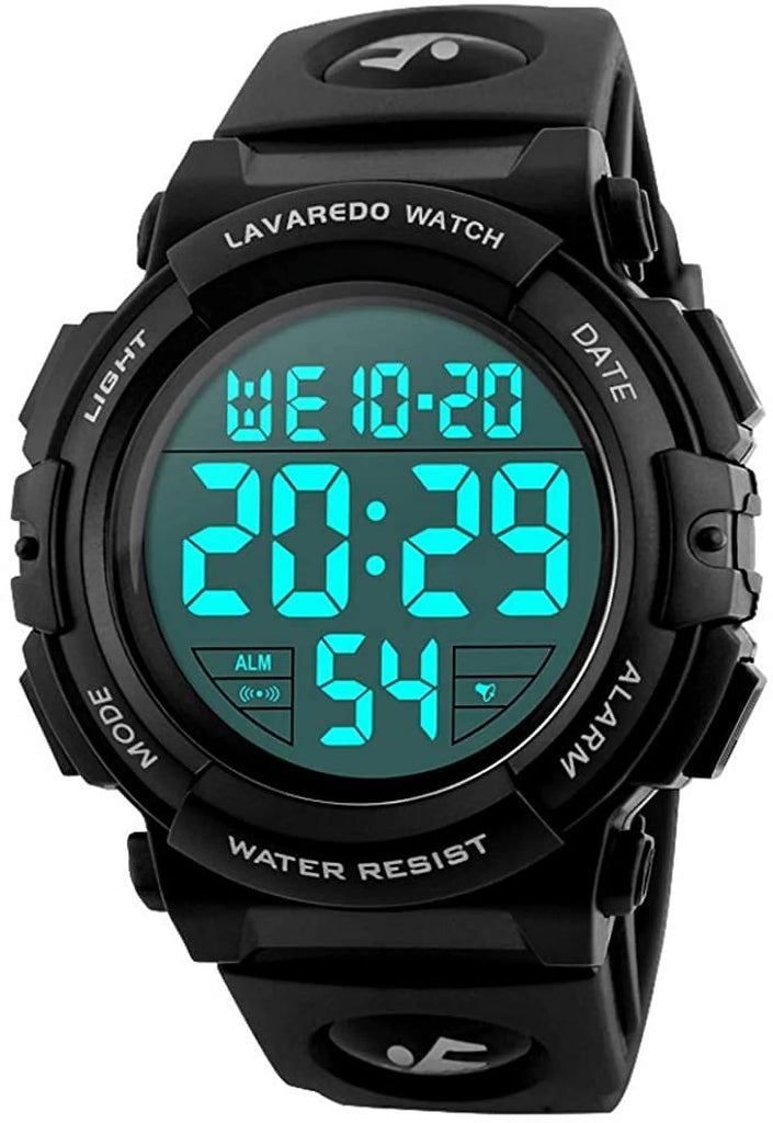 Boy's Digital Sport Outdoor Waterproof LED Wrist Watch with Stopwatch