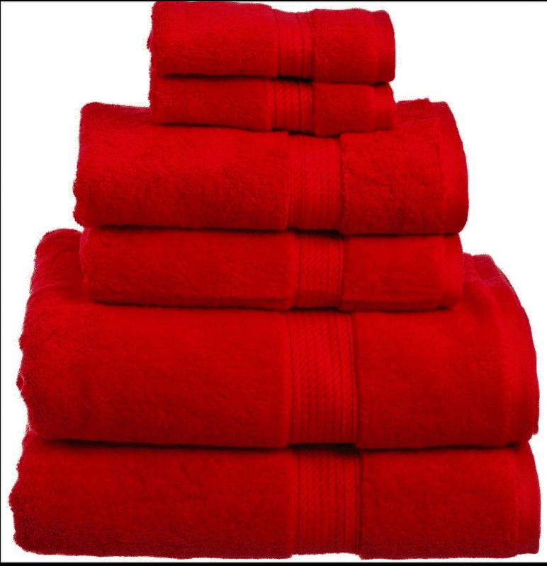 6 Pieces Towel Set - 2 Bath, 2 Hand & 2 Washcloths