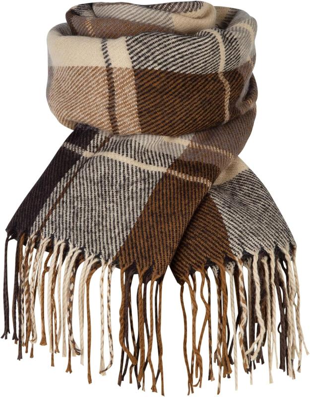  Women's Scarf - Long Plaid Warm Lattice Scarves