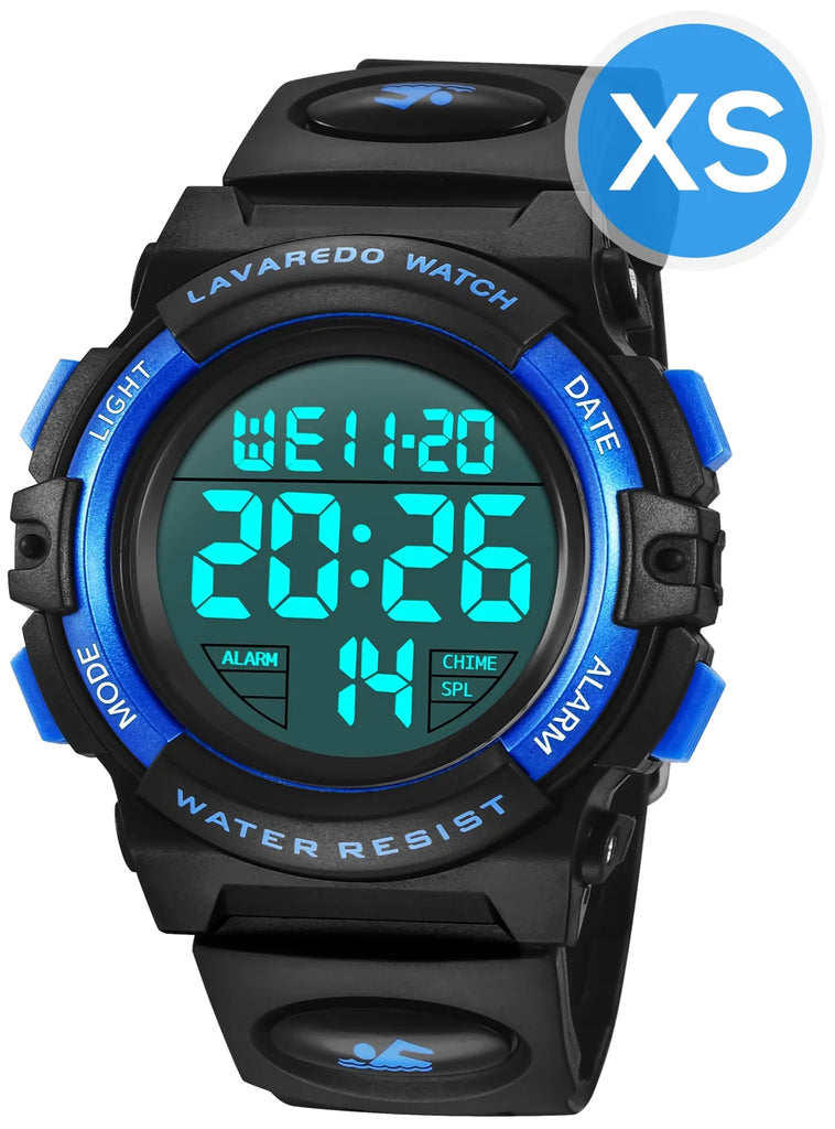 Boy's Digital Sport Outdoor Waterproof LED Wrist Watch with Stopwatch