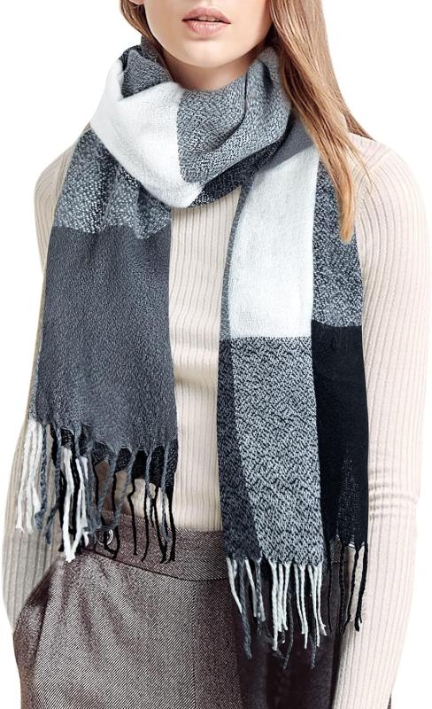  Women's Scarf - Long Plaid Warm Lattice Scarves