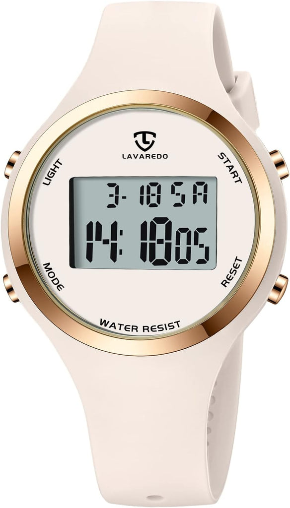 Digital Sport Watch - 3ATM Waterproof Wrist Watch with Alarm Clock