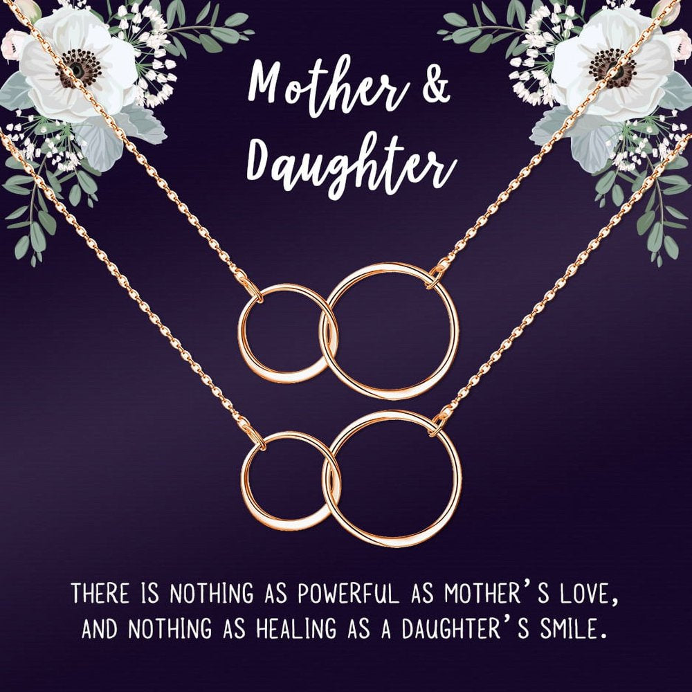 Personalized Gift for Her, Mother's Day Gift for Mom, Jewelry for Her, Matching Mother's Day Gift, Mom and Daughter Gift, Matching Mother's Day Necklace [Rose Gold Infinity, Personalized Card]