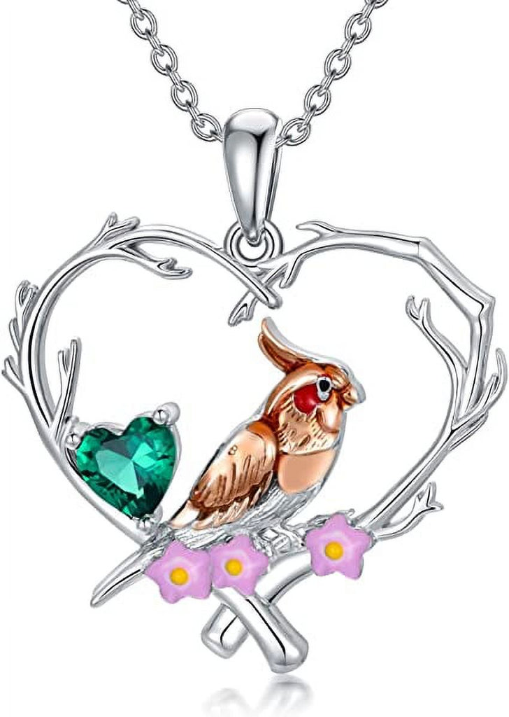 Robin Bird Pendant Necklace 925 Sterling Silver Cute Bird Necklace Anniversary Jewelry Gifts for Women Girls Friend Mom Birthday