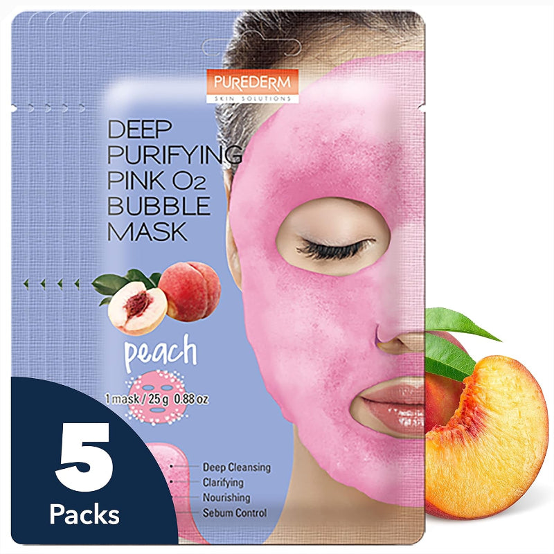 Deep Purifying Black O2 Bubble Mask, Charcoal Sheet Mask for Brightening