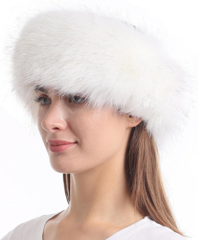 Faux Fur Headband with Stretch Women'S Winter Earwarmer Earmuff