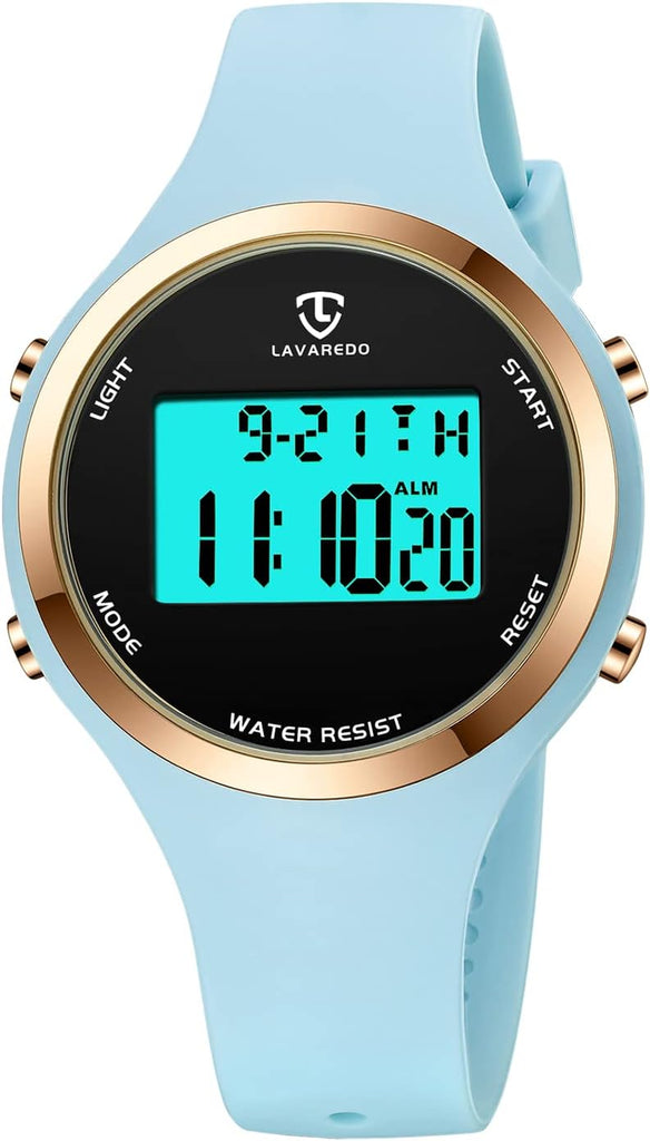 Digital Sport Watch - 3ATM Waterproof Wrist Watch with Alarm Clock