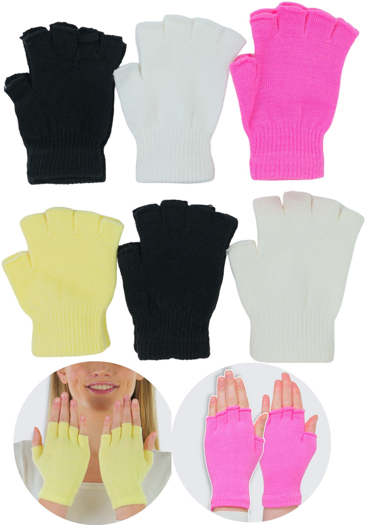 Pack of 6 Assorted Plush Magic Gloves - One Size