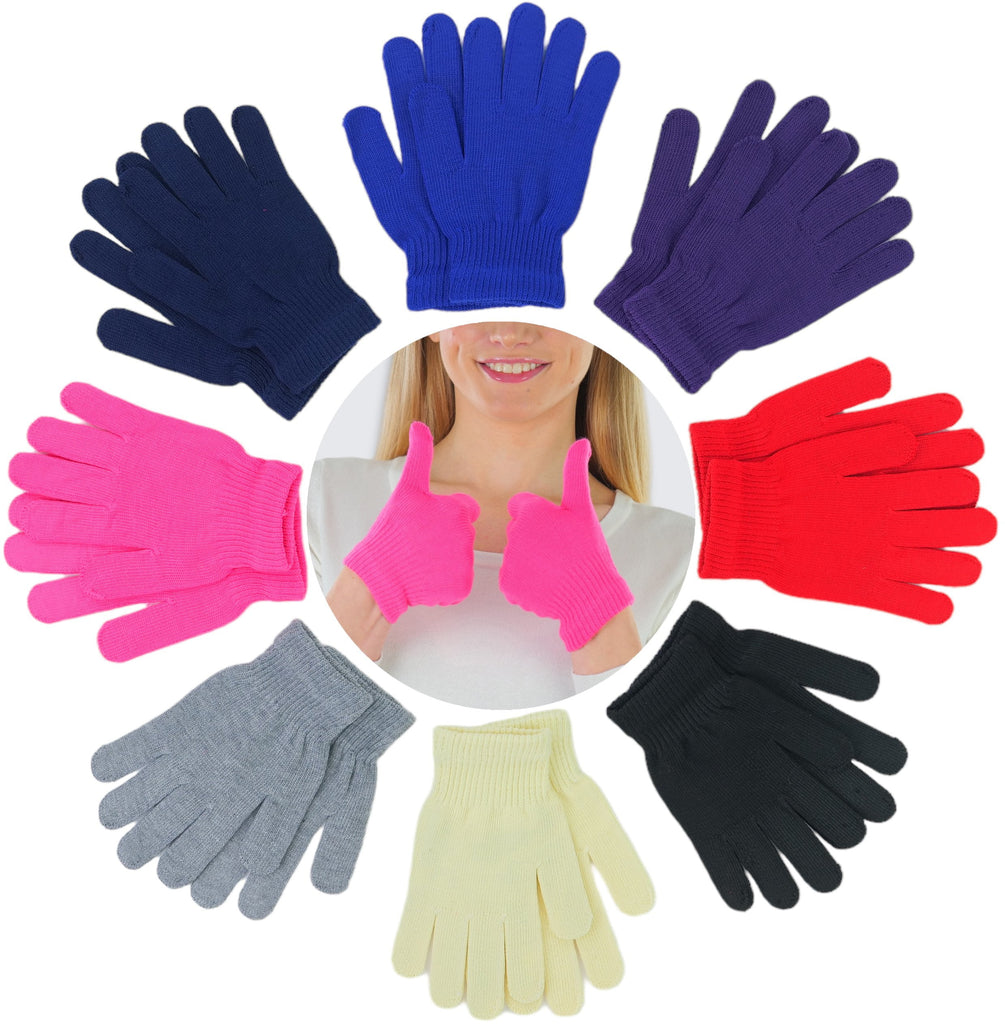 Pack of 6 Assorted Plush Magic Gloves - One Size