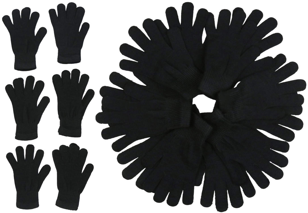 Pack of 6 Assorted Plush Magic Gloves - One Size