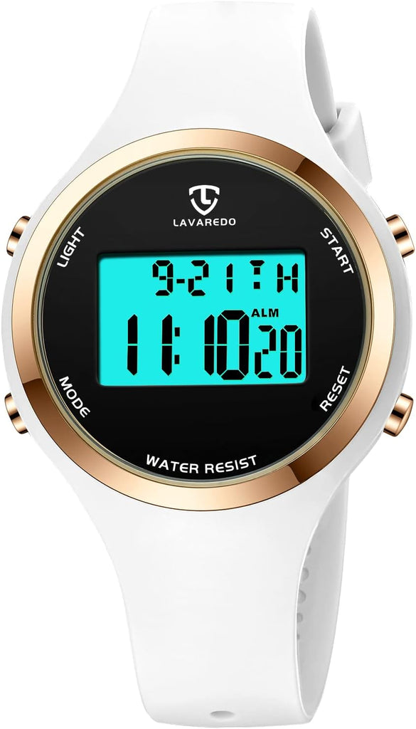 Digital Sport Watch - 3ATM Waterproof Wrist Watch with Alarm Clock