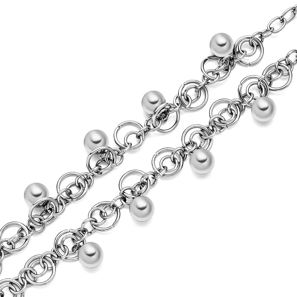 Women Heart Charm Chain Necklace Stainless Steel Jewelry 24" Birthday Mothers Day Gifts for Mom