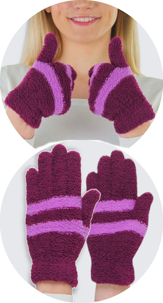 Pack of 6 Assorted Plush Magic Gloves - One Size