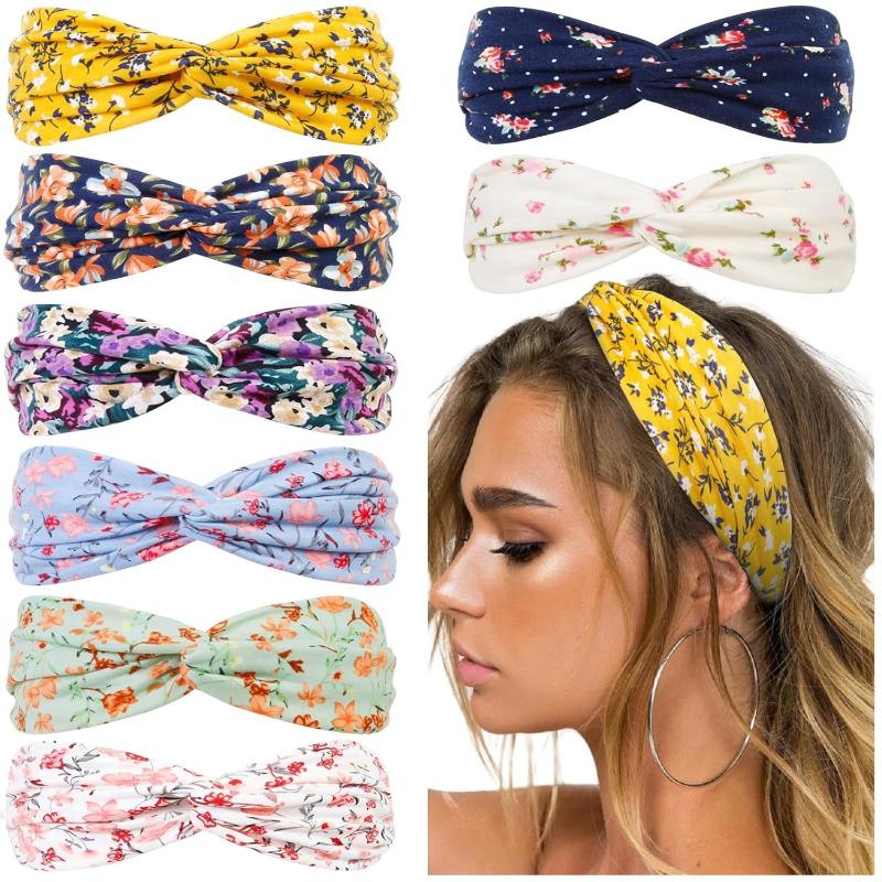 8 Pack Women's Headbands with Twist Knotted Style