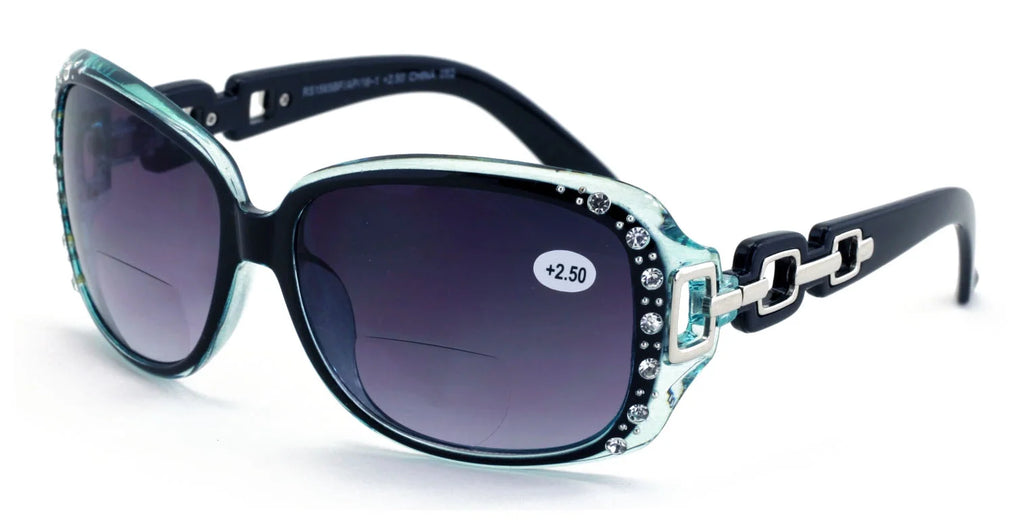 Women's Oversized Rhinestones Reading Sunglasses