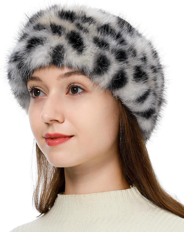 Faux Fur Headband with Stretch Women'S Winter Earwarmer Earmuff