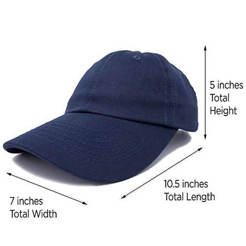 Unisex Unstructured Cotton Cap Adjustable Hat Navy Blue