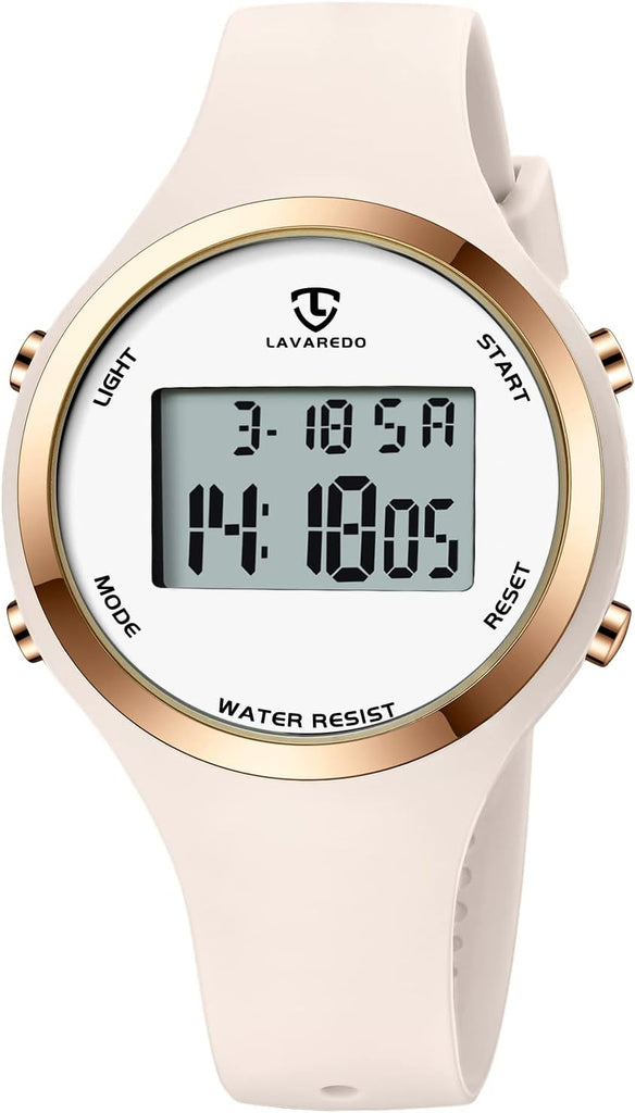 Digital Sport Watch - 3ATM Waterproof Wrist Watch with Alarm Clock