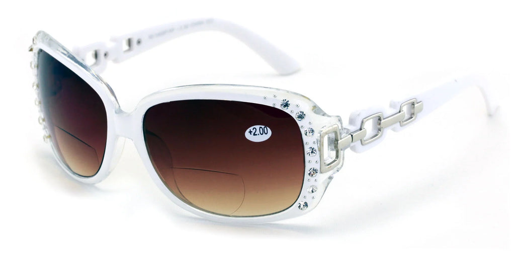 Women's Oversized Rhinestones Reading Sunglasses