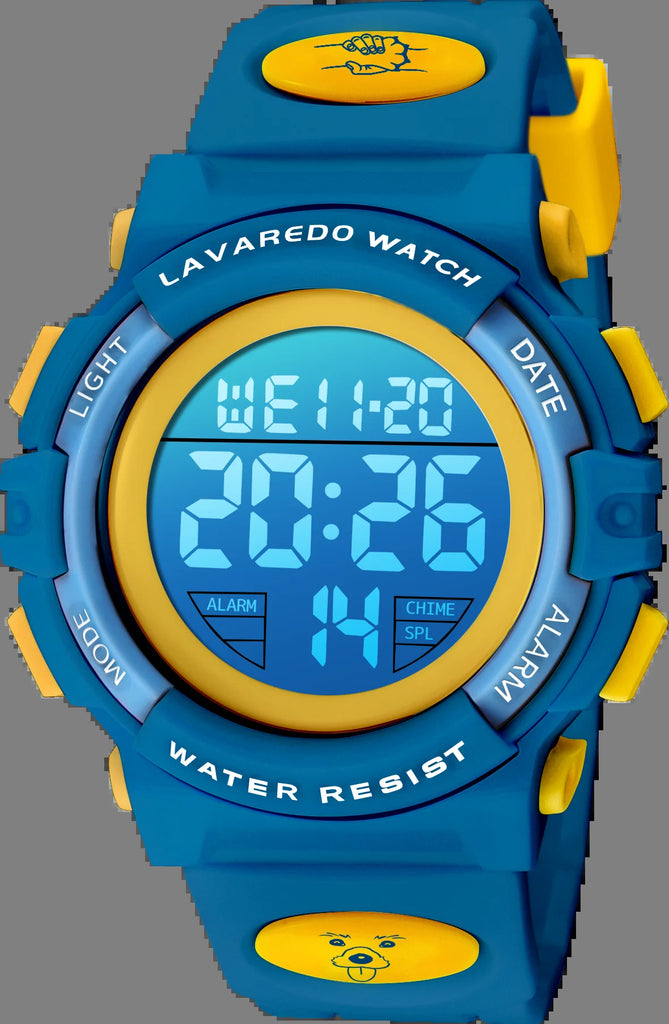 Boy's Digital Sport Outdoor Waterproof LED Wrist Watch with Stopwatch